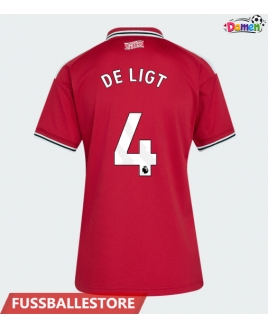 Günstige Manchester United Matthijs de Ligt #4 Heimtrikot Damen 2026-27 Kurzarm